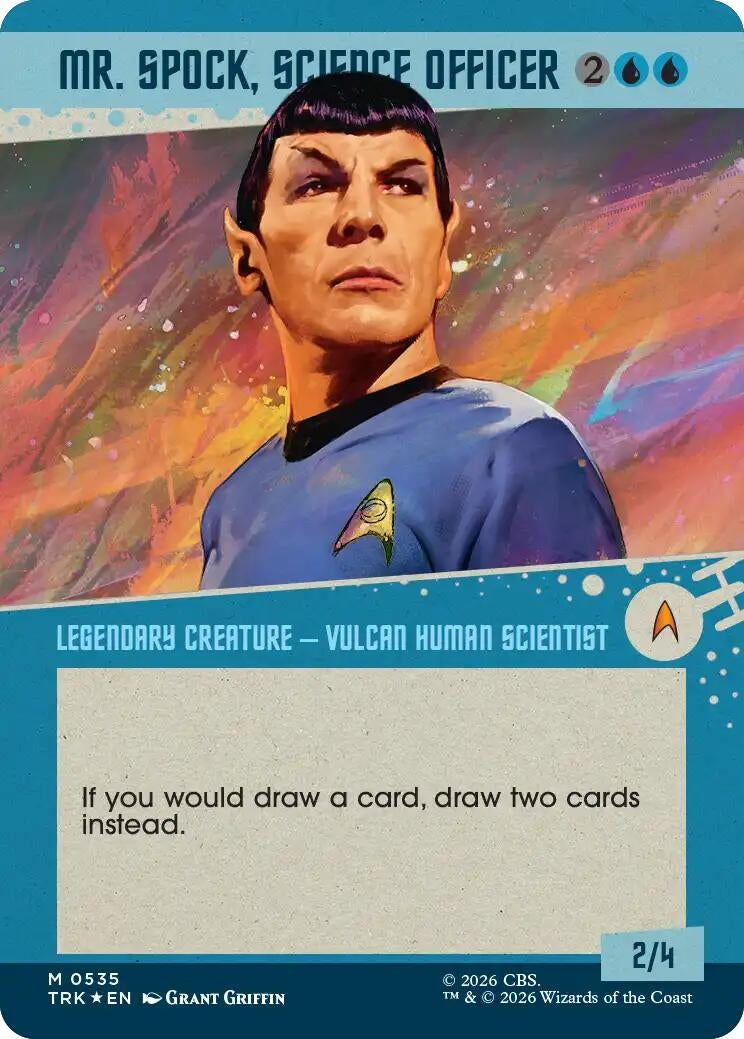 Image for Mr. Spock, Science Officer (Borderless) (Surge Foil) (Star Trek) (535) (TRK) - Magic: The Gathering