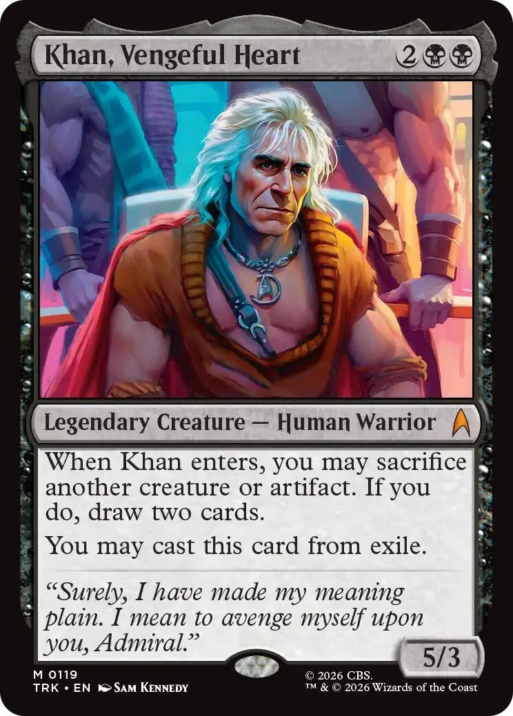 Image for Khan, Vengeful Heart (Star Trek) (119) (TRK) - Magic: The Gathering