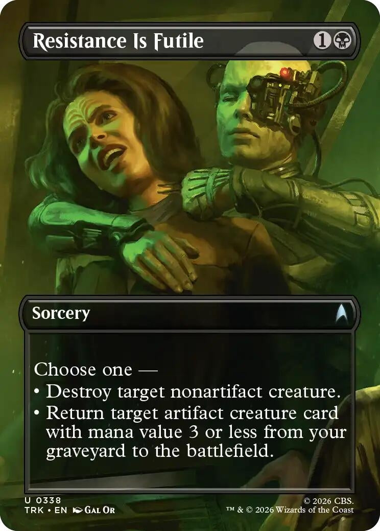 Image for Resistance Is Futile (Borderless) (Star Trek) (338) (TRK) - Magic: The Gathering