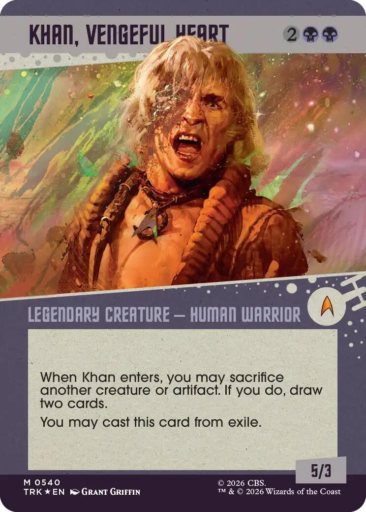 Image for Khan, Vengeful Heart (Showcase) (Surge Foil) (Star Trek) (540) (TRK) - Magic: The Gathering