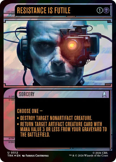 Resistance Is Futile (Showcase) (Surge Foil) (Star Trek) (512) (TRK)