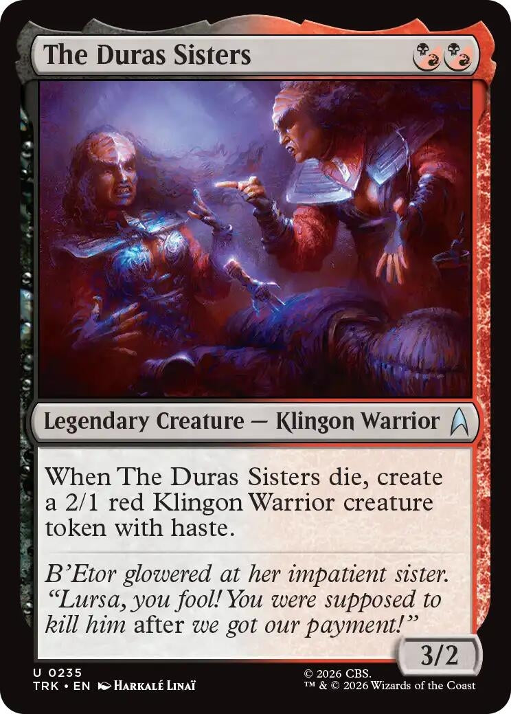 Image for The Duras Sisters (Star Trek) (235) (TRK) - Magic: The Gathering