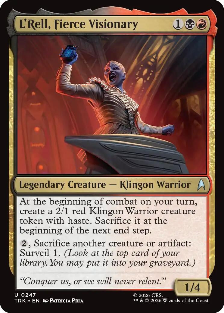 Image for L'Rell, Fierce Visionary (Star Trek) (247) (TRK) - Magic: The Gathering