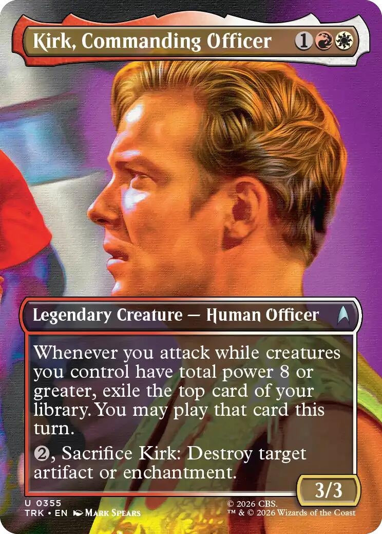 Image for Kirk, Commanding Officer (Borderless) (Star Trek) (355) (TRK) - Magic: The Gathering