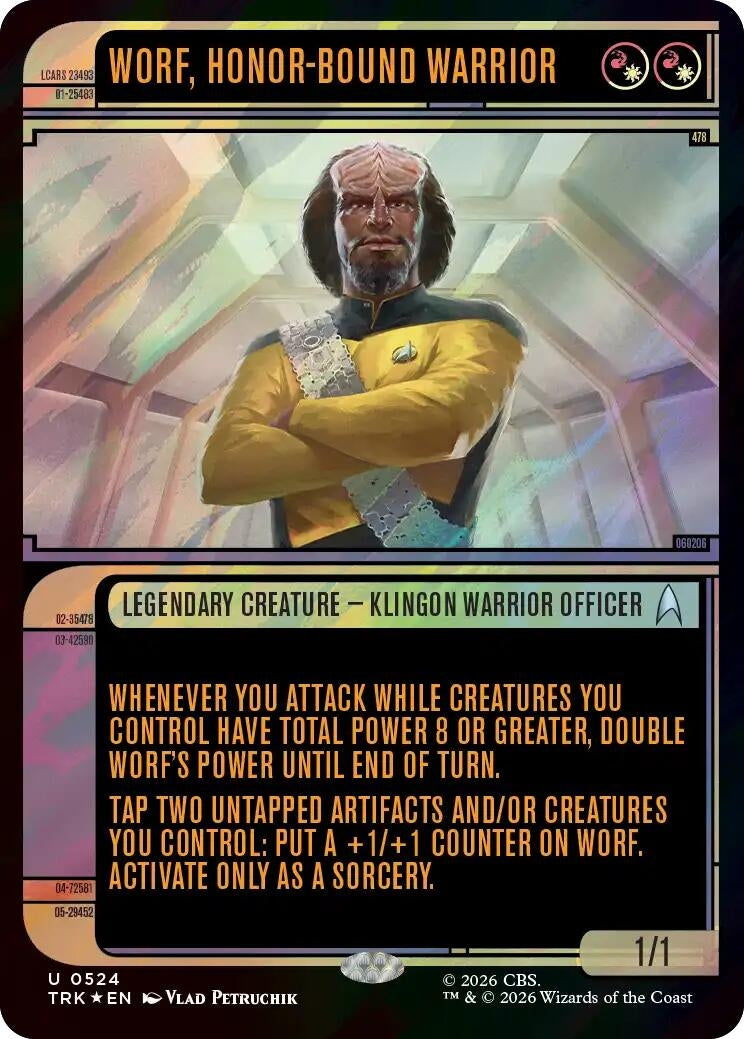 Image for Worf, Honor-Bound Warrior (Showcase) (0524) (Surge Foil) (Star Trek) (524) (TRK) - Magic: The Gathering