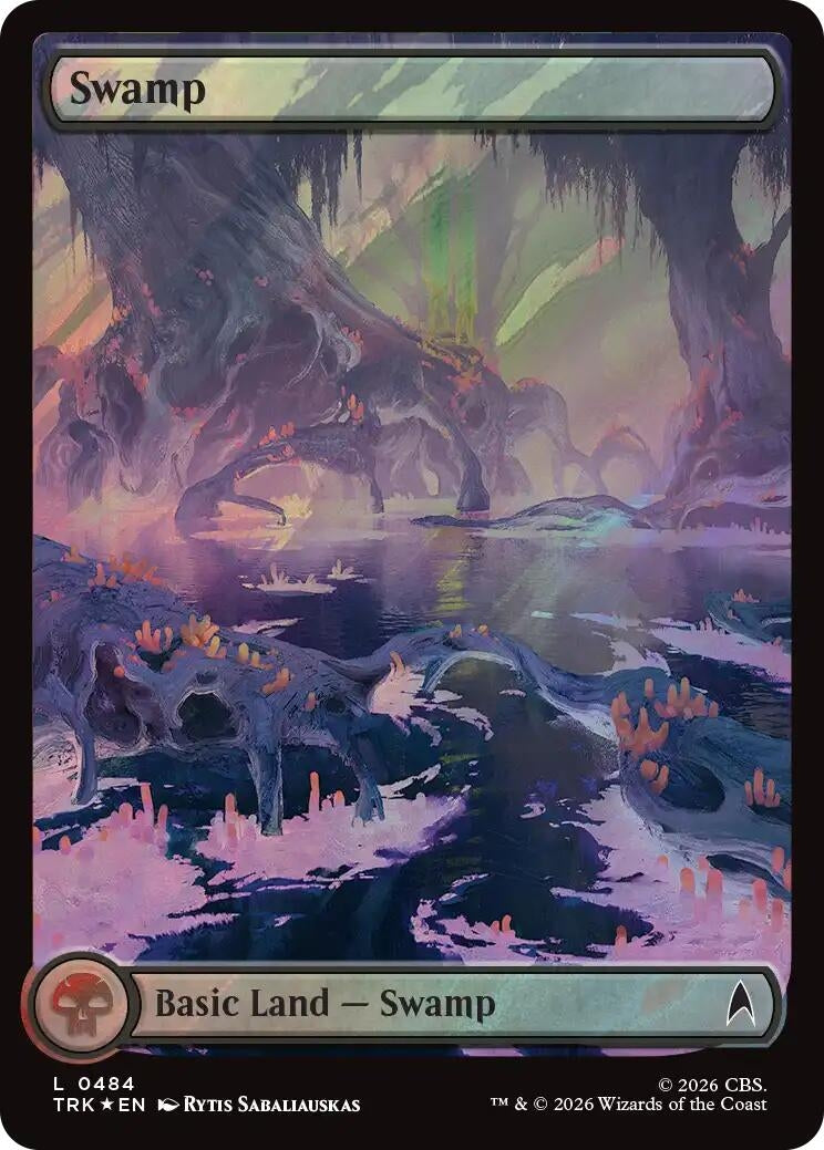 Image for Swamp (0484) (Surge Foil) (Star Trek) (484) (TRK) - Magic: The Gathering