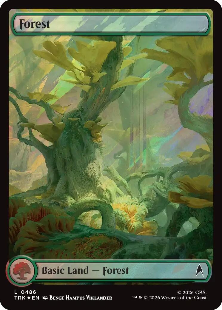 Image for Forest (0486) (Surge Foil) (Star Trek) (486) (TRK) - Magic: The Gathering