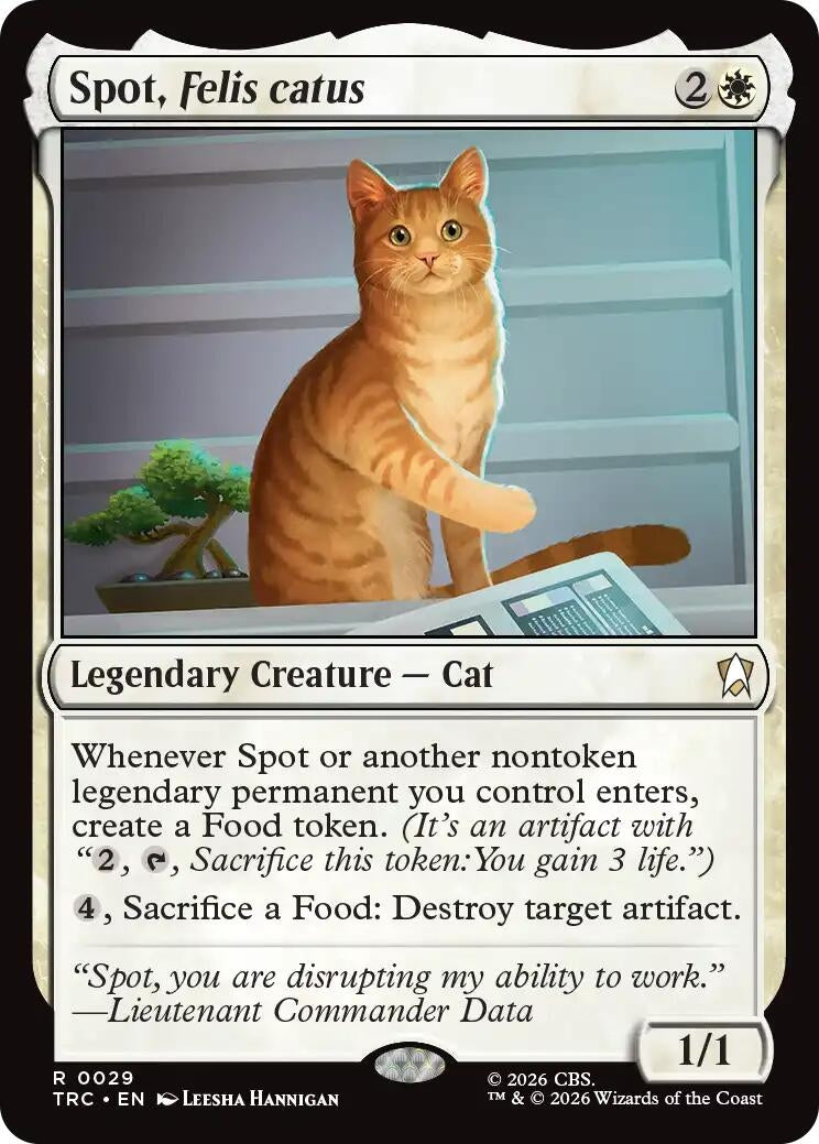 Image for Spot, Felis catus (Surge Foil) (Commander: Star Trek) (29) (TRC) - Magic: The Gathering