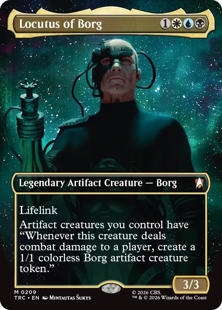 Image for Locutus of Borg (Borderless) (Commander: Star Trek) (209) (TRC) - Magic: The Gathering