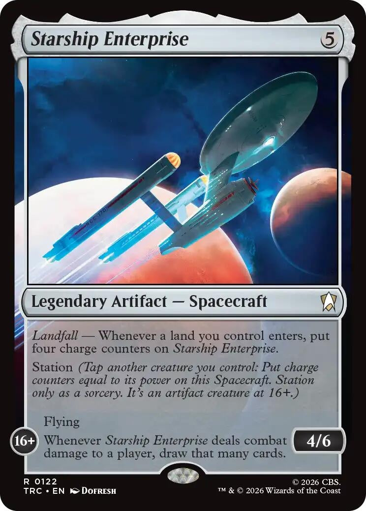 Image for Starship Enterprise (Surge Foil) (Commander: Star Trek) (122) (TRC) - Magic: The Gathering