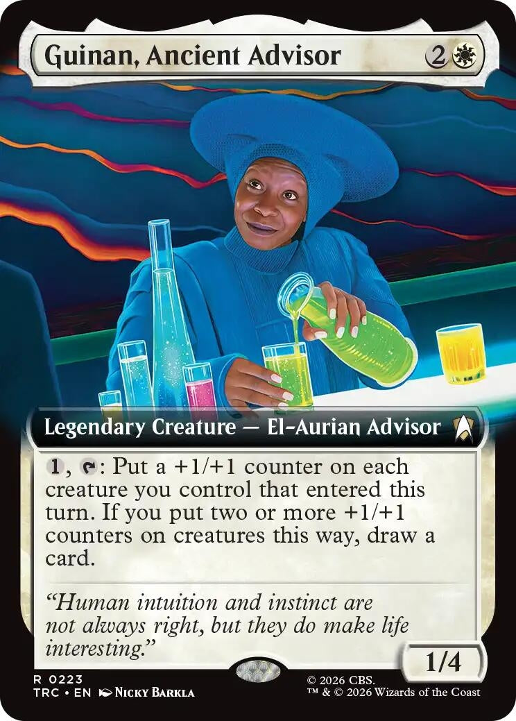 Image for Guinan, Ancient Advisor (Extended Art) (Commander: Star Trek) (223) (TRC) - Magic: The Gathering