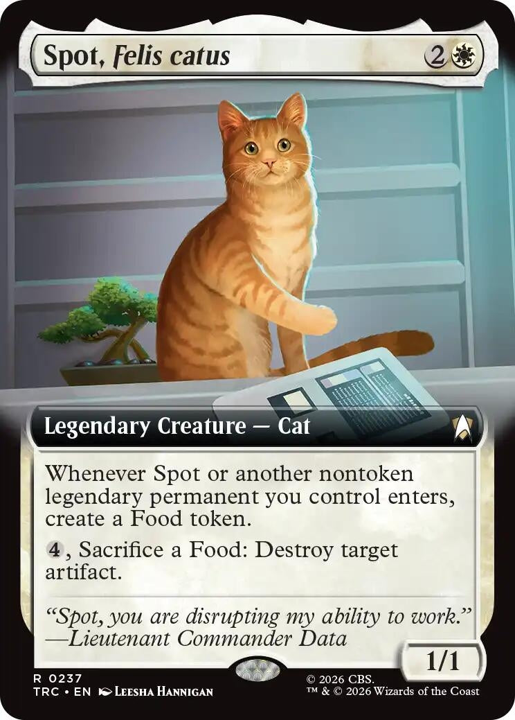 Image for Spot, Felis catus (Extended Art) (Commander: Star Trek) (237) (TRC) - Magic: The Gathering