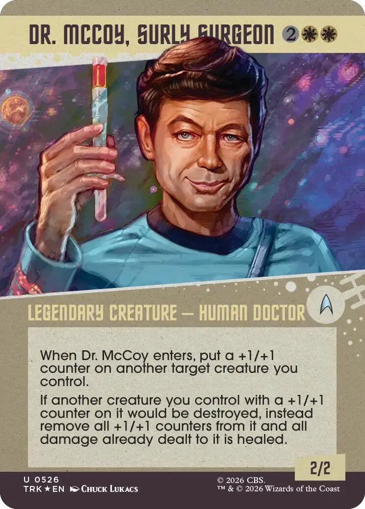 Image for Dr. McCoy, Surly Surgeon (Showcase) (Surge Foil) (Star Trek) (526) (TRK) - Magic: The Gathering