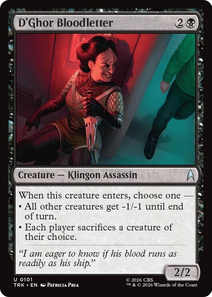 Image for D'Ghor Bloodletter (Star Trek) (101) (TRK) - Magic: The Gathering