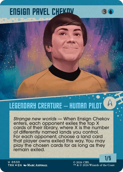 Ensign Pavel Chekov (Showcase) (Surge Foil) (Star Trek) (533) (TRK)
