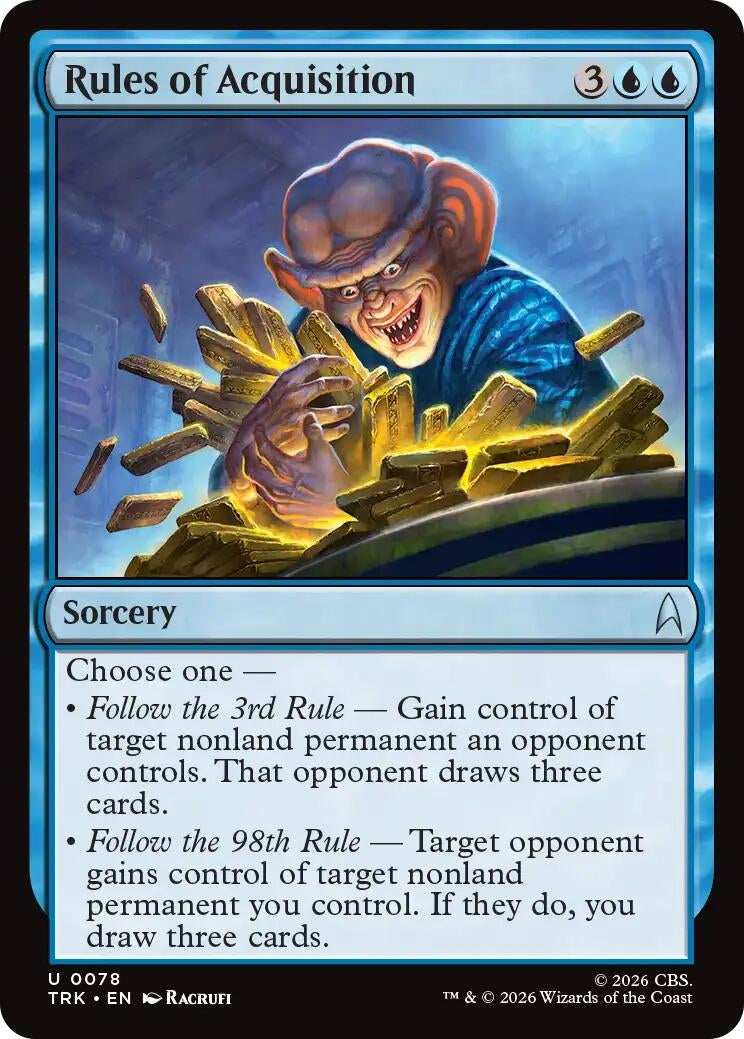 Image for Rules of Acquisition (Star Trek) (78) (TRK) - Magic: The Gathering