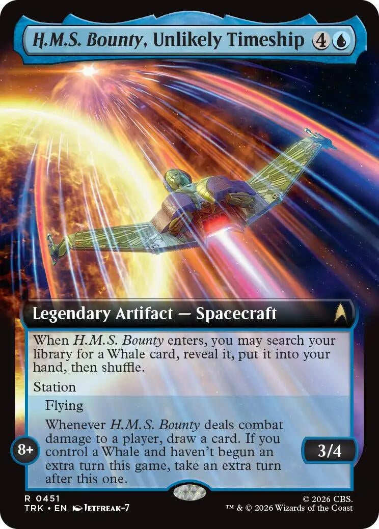 Image for H.M.S. Bounty, Unlikely Timeship (Extended Art) (Star Trek) (451) (TRK) - Magic: The Gathering