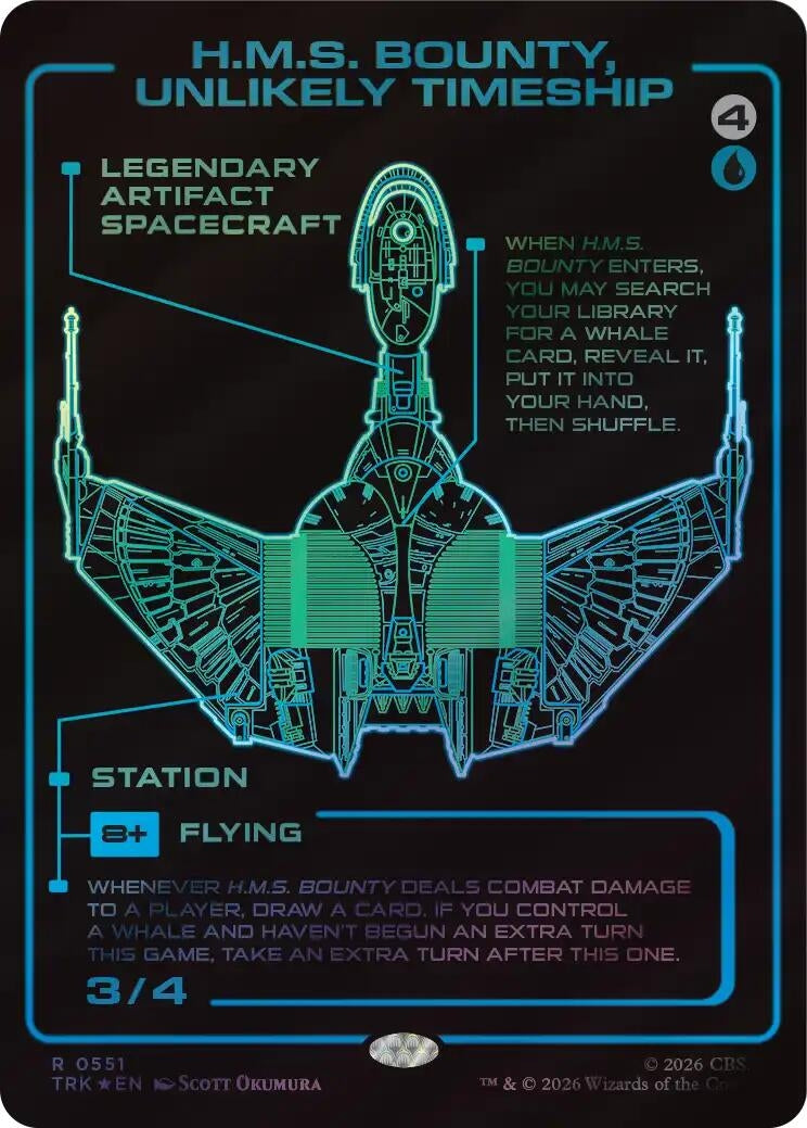 Image for H.M.S. Bounty, Unlikely Timeship (Showcase) (Surge Foil) (Star Trek) (551) (TRK) - Magic: The Gathering