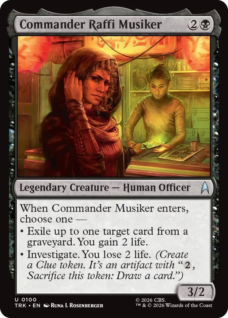 Image for Commander Raffi Musiker (Star Trek) (100) (TRK) - Magic: The Gathering