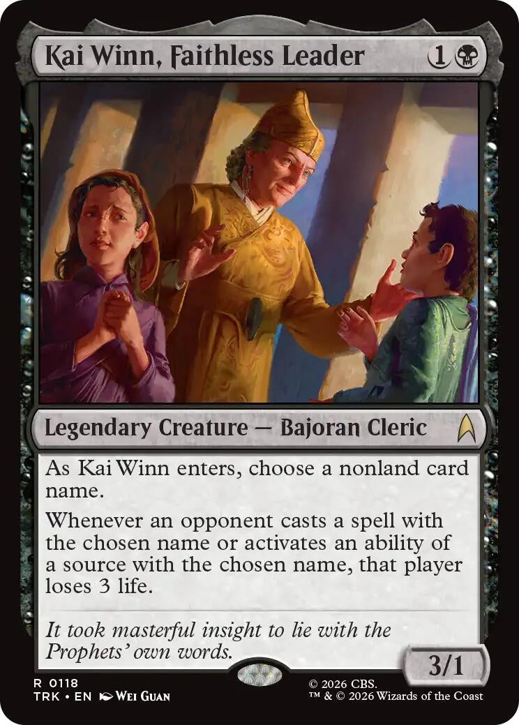 Image for Kai Winn, Faithless Leader (Star Trek) (118) (TRK) - Magic: The Gathering