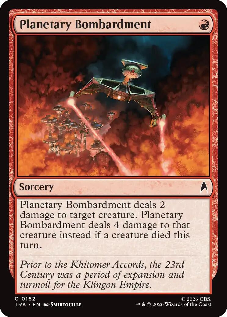 Image for Planetary Bombardment (Star Trek) (162) (TRK) - Magic: The Gathering