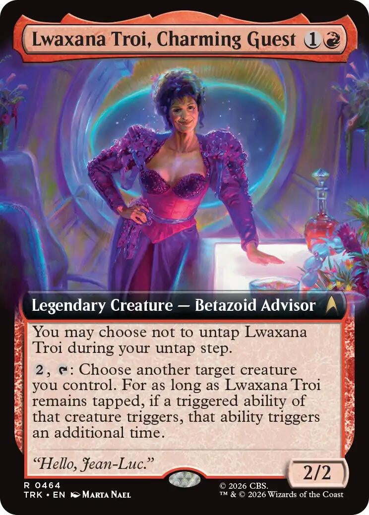 Image for Lwaxana Troi, Charming Guest (Extended Art) (Star Trek) (464) (TRK) - Magic: The Gathering