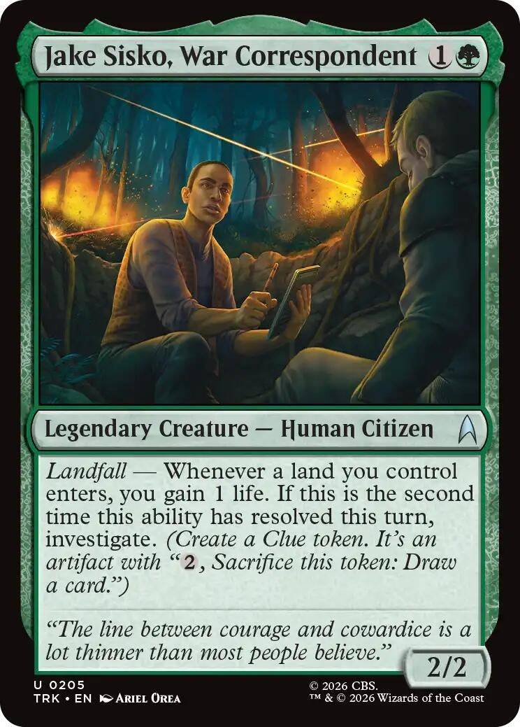 Image for Jake Sisko, War Correspondent (Star Trek) (205) (TRK) - Magic: The Gathering