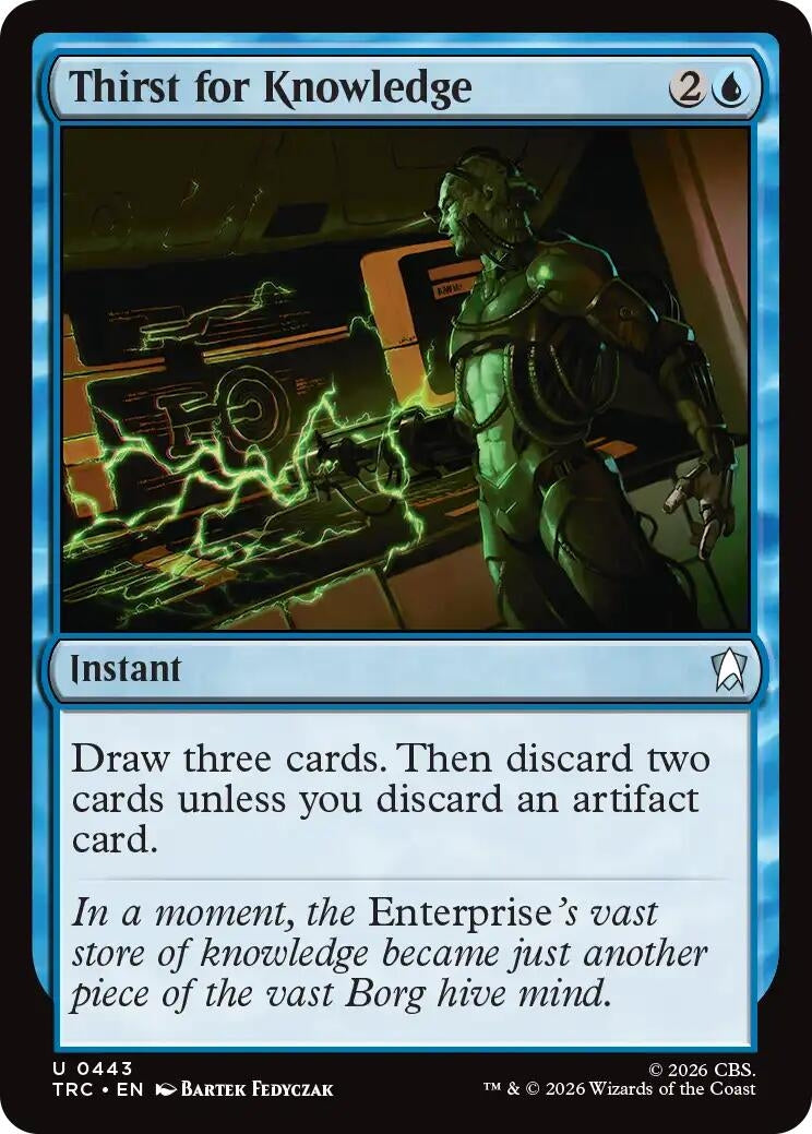 Image for Thirst for Knowledge (Surge Foil) (Commander: Star Trek) (443) (TRC) - Magic: The Gathering