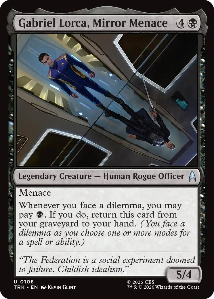 Image for Gabriel Lorca, Mirror Menace (Star Trek) (108) (TRK) - Magic: The Gathering