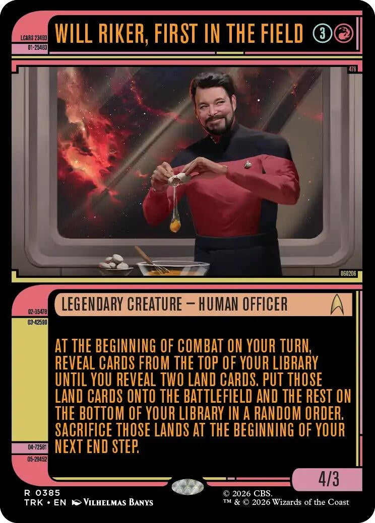 Image for Will Riker, First in the Field (Showcase) (Star Trek) (385) (TRK) - Magic: The Gathering
