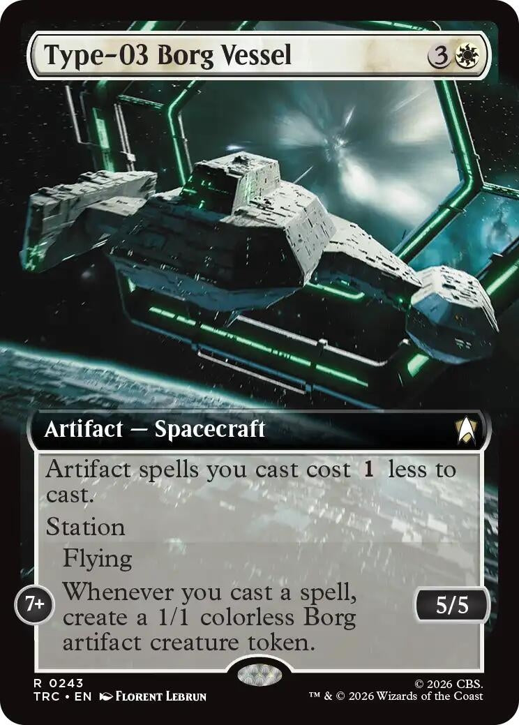 Image for Type-03 Borg Vessel (Extended Art) (Commander: Star Trek) (243) (TRC) - Magic: The Gathering