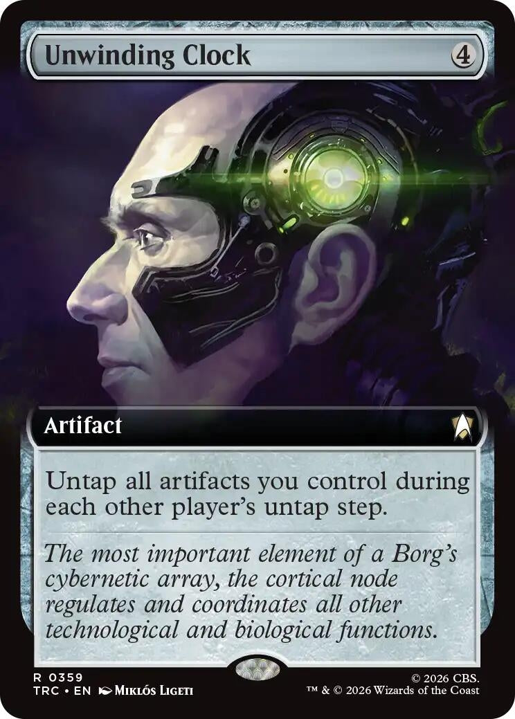 Image for Unwinding Clock (Extended Art) (Commander: Star Trek) (359) (TRC) - Magic: The Gathering