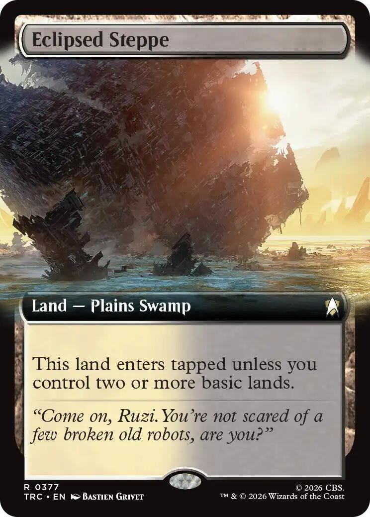 Image for Eclipsed Steppe (Extended Art) (Commander: Star Trek) (377) (TRC) - Magic: The Gathering