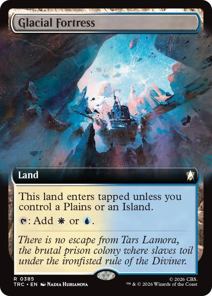 Image for Glacial Fortress (Extended Art) (Commander: Star Trek) (385) (TRC) - Magic: The Gathering
