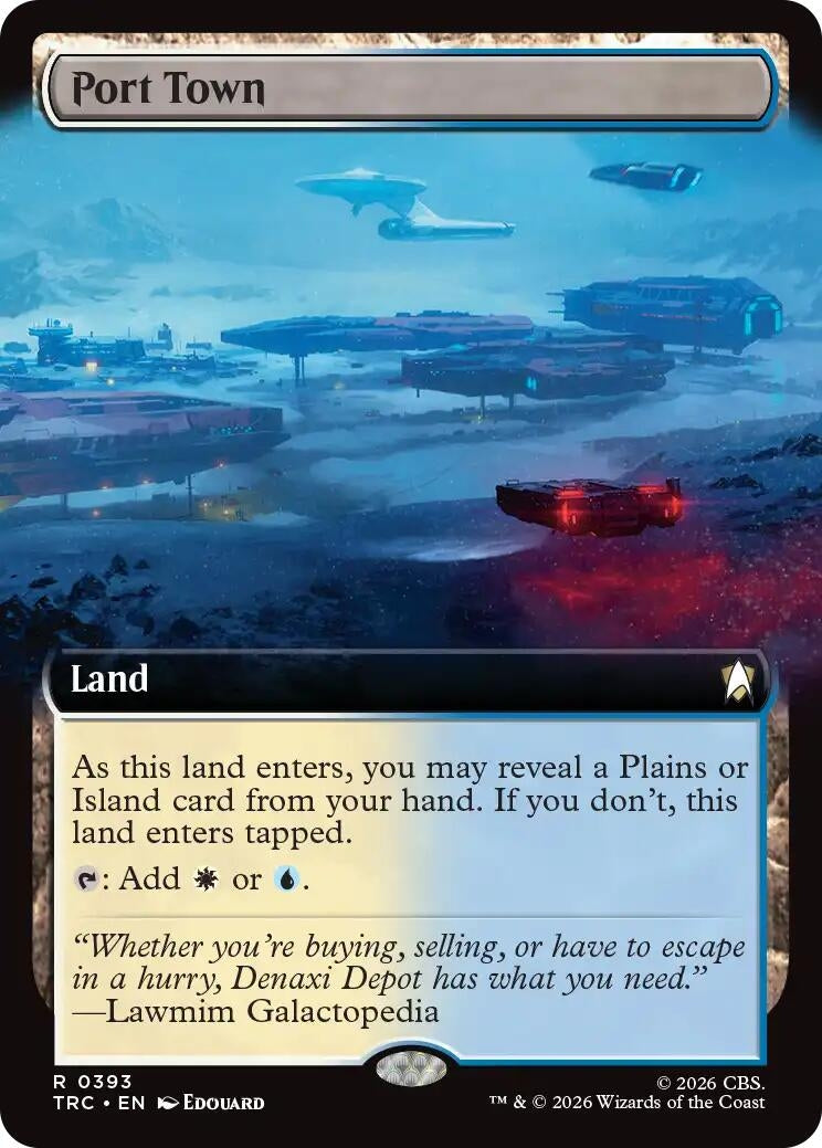 Image for Port Town (Extended Art) (Commander: Star Trek) (393) (TRC) - Magic: The Gathering
