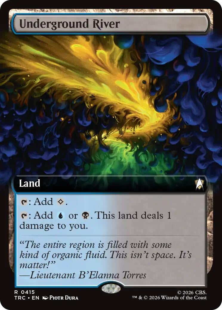 Image for Underground River (Extended Art) (Commander: Star Trek) (415) (TRC) - Magic: The Gathering