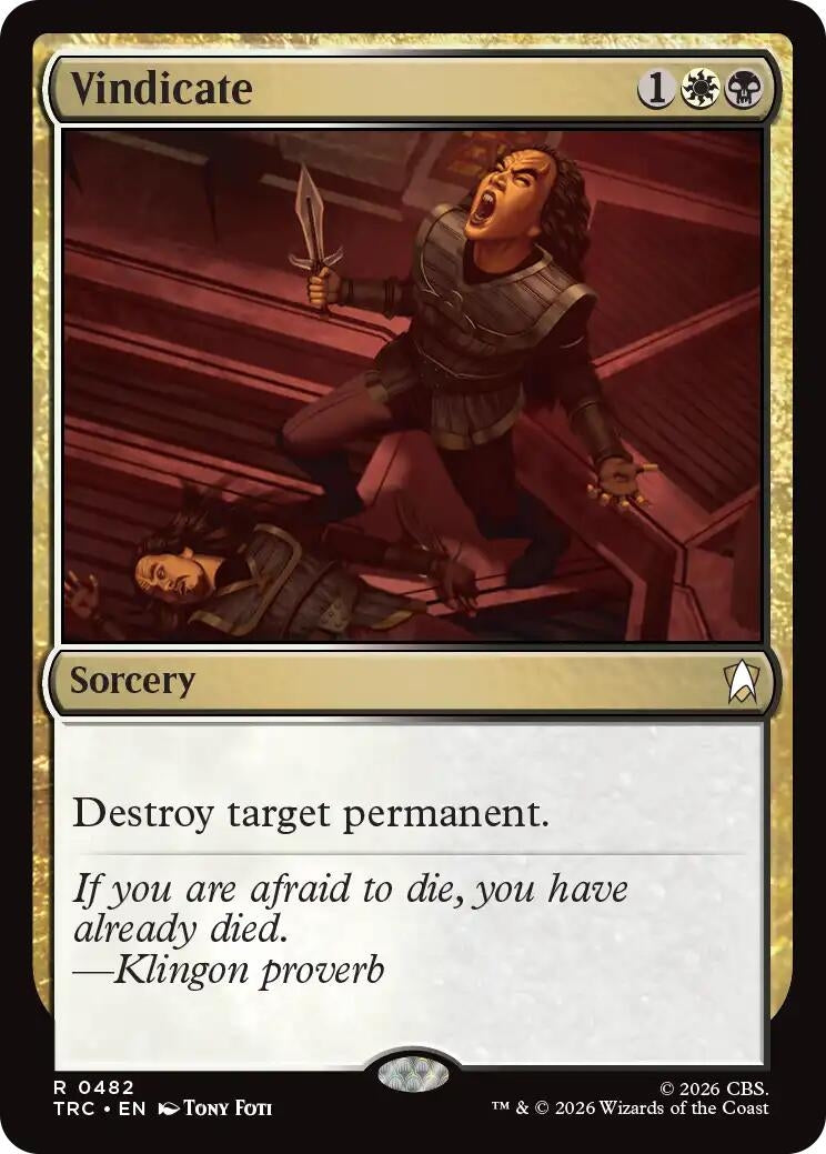 Image for Vindicate (Surge Foil) (Commander: Star Trek) (TRC) - Magic: The Gathering