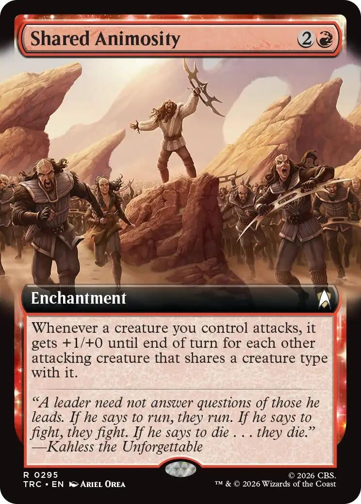 Image for Shared Animosity (Extended Art) (Commander: Star Trek) (295) (TRC) - Magic: The Gathering