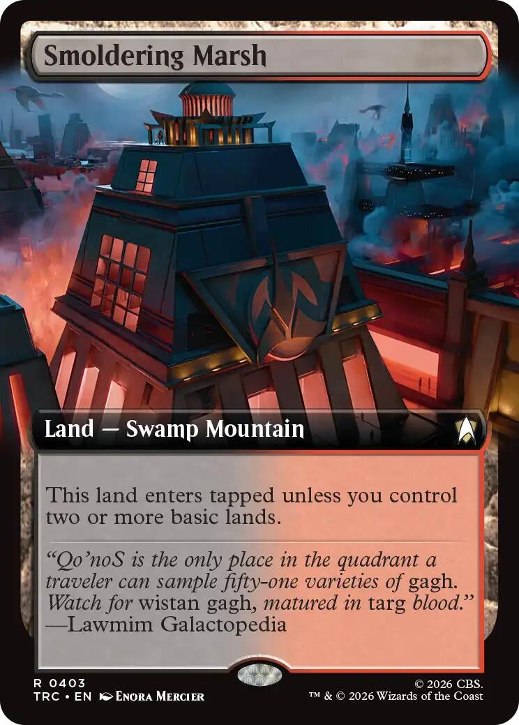 Image for Smoldering Marsh (Extended Art) (Commander: Star Trek) (403) (TRC) - Magic: The Gathering