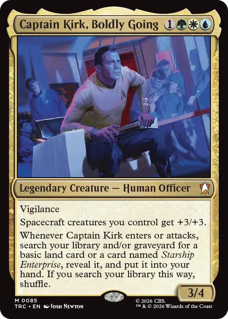 Image for Captain Kirk, Boldly Going (Surge Foil) (Commander: Star Trek) (85) (TRC) - Magic: The Gathering