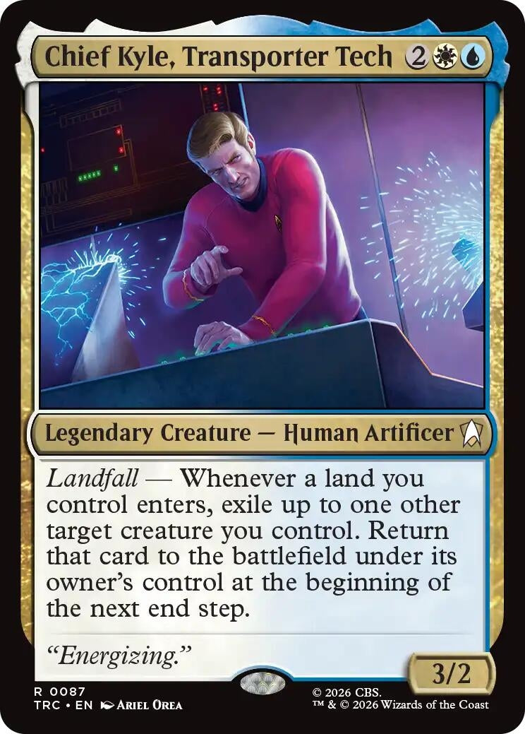 Image for Chief Kyle, Transporter Tech (Surge Foil) (Commander: Star Trek) (87) (TRC) - Magic: The Gathering