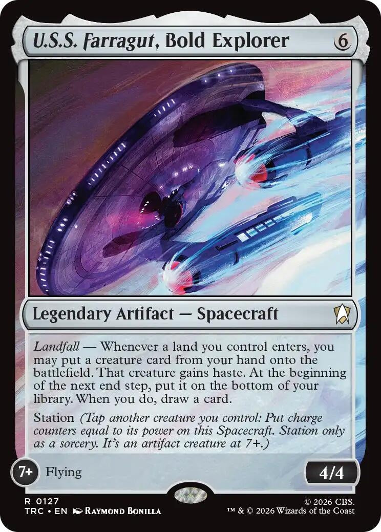 Image for U.S.S. Farragut, Bold Explorer (Surge Foil) (Commander: Star Trek) (127) (TRC) - Magic: The Gathering