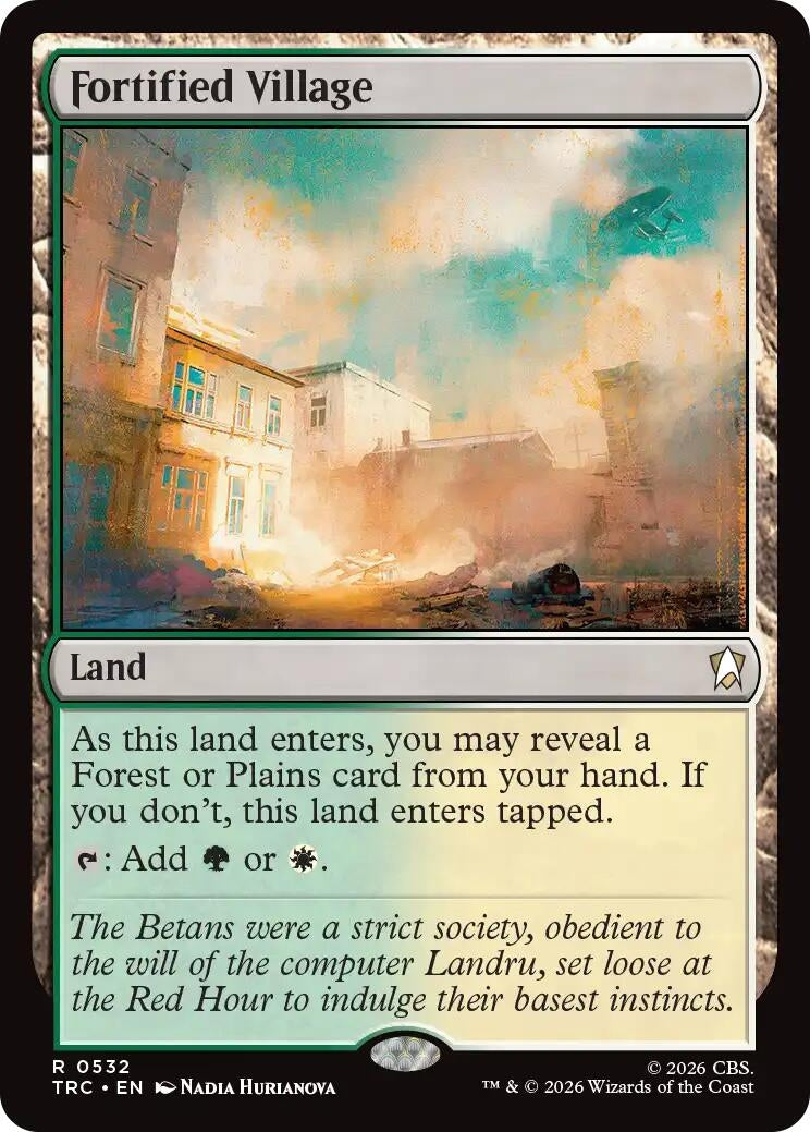 Image for Fortified Village (Commander: Star Trek) (532) (TRC) - Magic: The Gathering