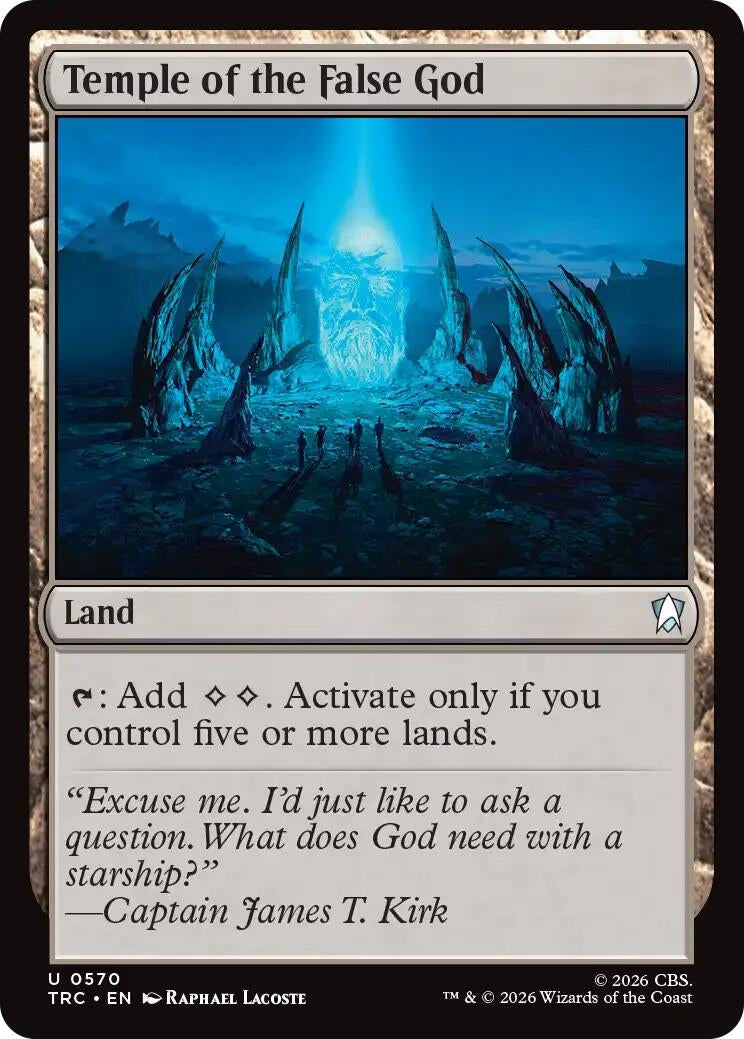 Image for Temple of the False God (Surge Foil) (Commander: Star Trek) (570) (TRC) - Magic: The Gathering