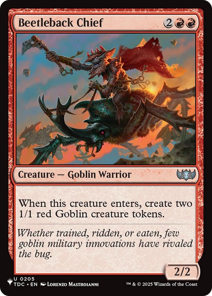 Image for Beetleback Chief (TDC) (The List Reprints) (LIST) - Magic: The Gathering