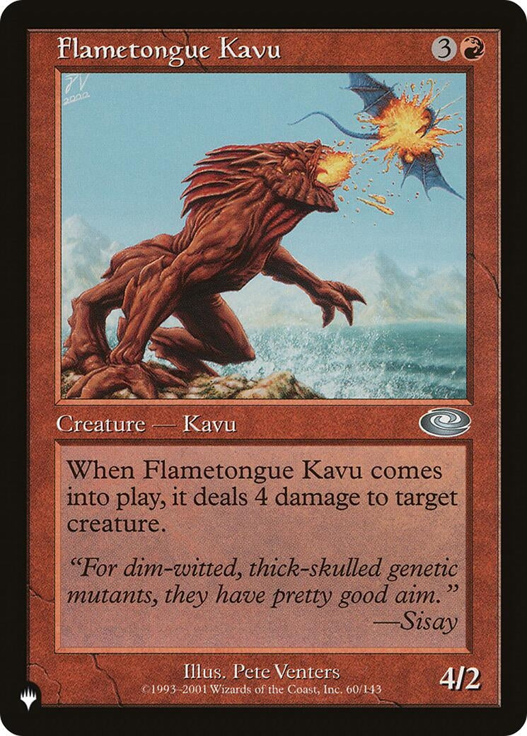 Image for Flametongue Kavu (PLS) (The List Reprints) (LIST) - Magic: The Gathering