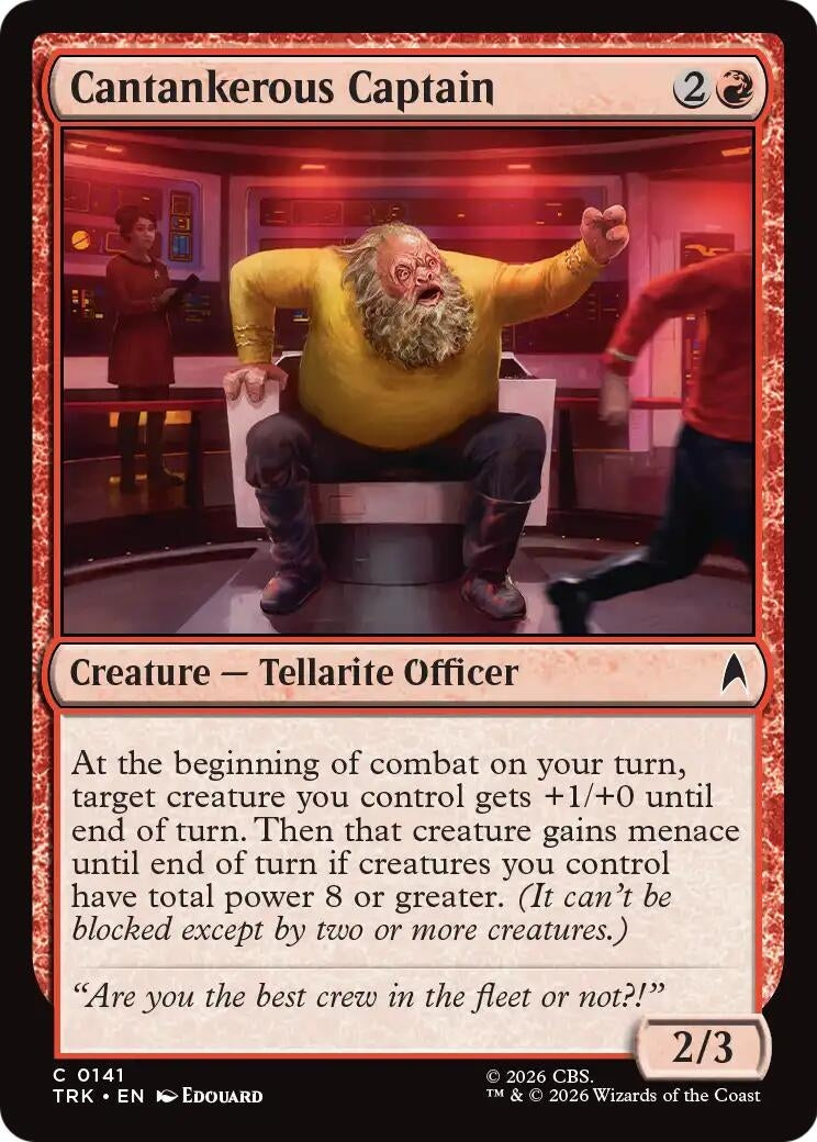 Image for Cantankerous Captain (Star Trek) (TRK) - Magic: The Gathering