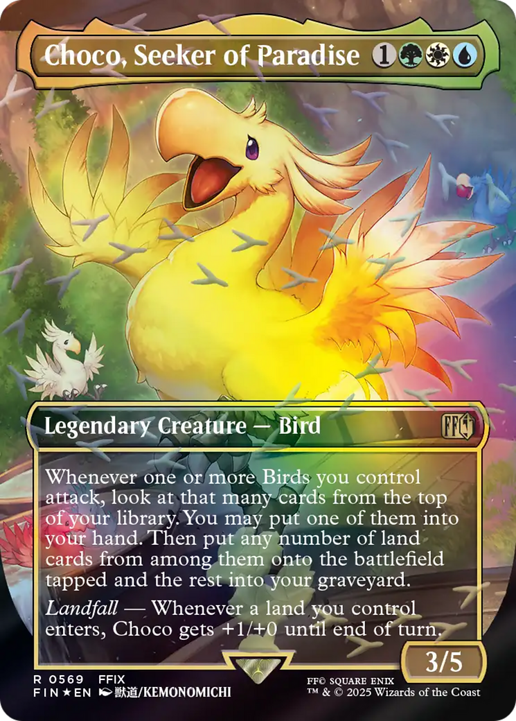 Choco, Seeker of Paradise (Borderless) (Chocobo Track Foil) [FINAL FANTASY]