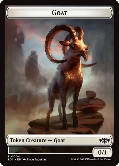 Goat // Timeless Witness Double-Sided Token [Tarkir: Dragonstorm Commander Tokens]