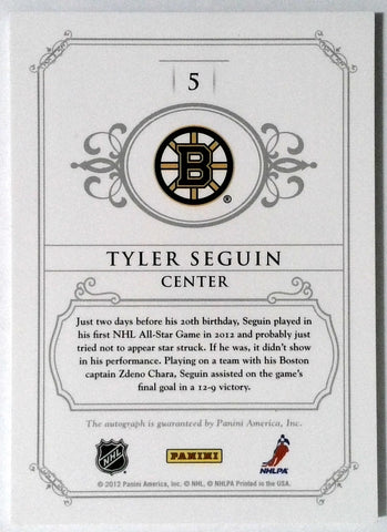 2011  Panini Dominion #5 Tyler Seguin All-Star Embroidered Patch Auto MANU, SN15